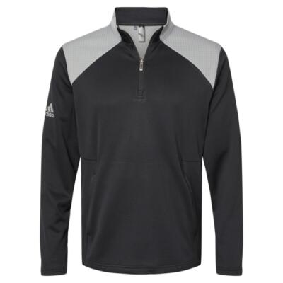 Men's Textured Mixed Media Quarter-Zip Pullover Thumbnail