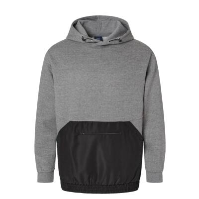 Unisex Mixed Media Hooded Sweatshirt Thumbnail