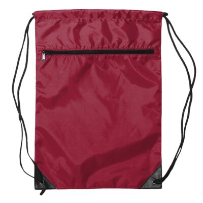 Zippered Drawstring Backpack Thumbnail
