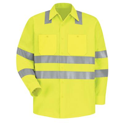 Men's High Visibility Safety Long Sleeve Work Shirt Thumbnail