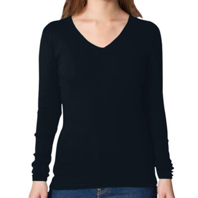 4376 Baby Rib L/S V-Neck Thumbnail