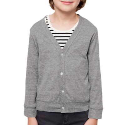 BR100 Toddler Tri-Blend Rib Cardigan Thumbnail