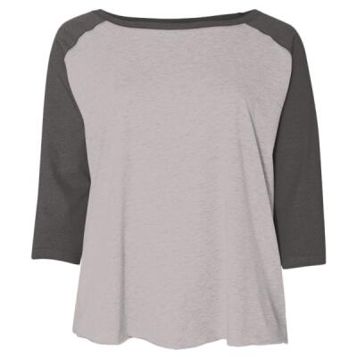 Women's Curvy Collection Baseball Three-Quarter Sleeve Tee Thumbnail