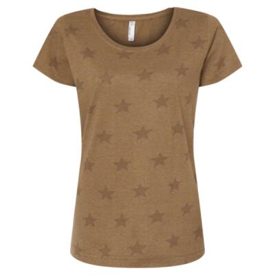 Women's Star Print Scoop Neck Tee Thumbnail