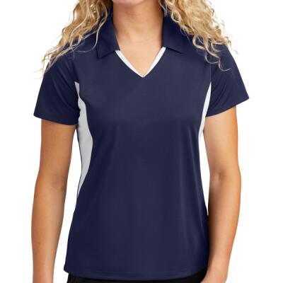 Women's Side Blocked Micropique Sport Wick ® Polo Thumbnail