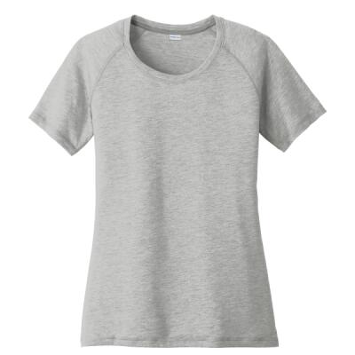 Women's PosiCharge ® Tri Blend Wicking Scoop Neck Raglan Tee Thumbnail