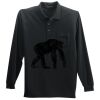 Long Sleeve Silk Touch Polo with Pocket Thumbnail