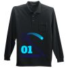 Long Sleeve Silk Touch Polo with Pocket Thumbnail